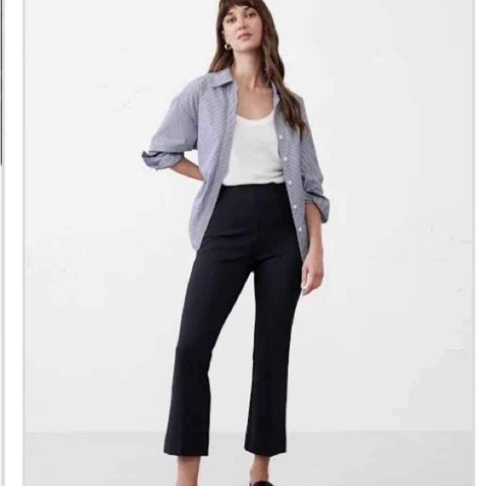 Banana Republic flat front cropped slacks